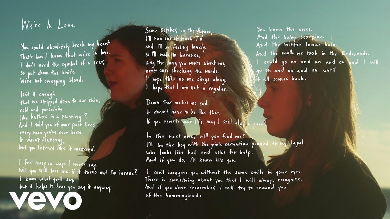 Lyrics boygenius – We’re In Love