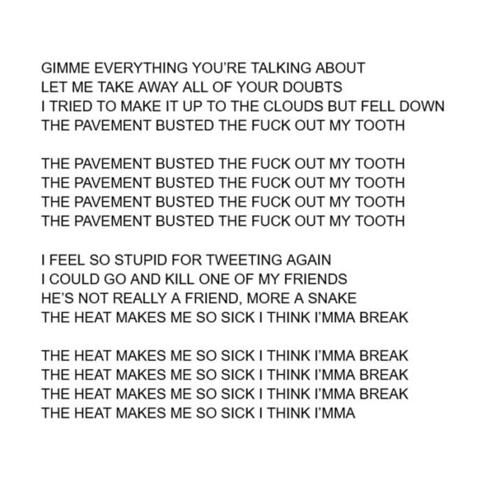 not koi – it’s literally one hundred degrees in my room right now lmfao Lyrics