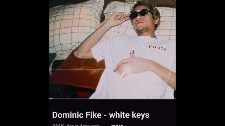Dominic Fike – White Keys (Letra & Video)